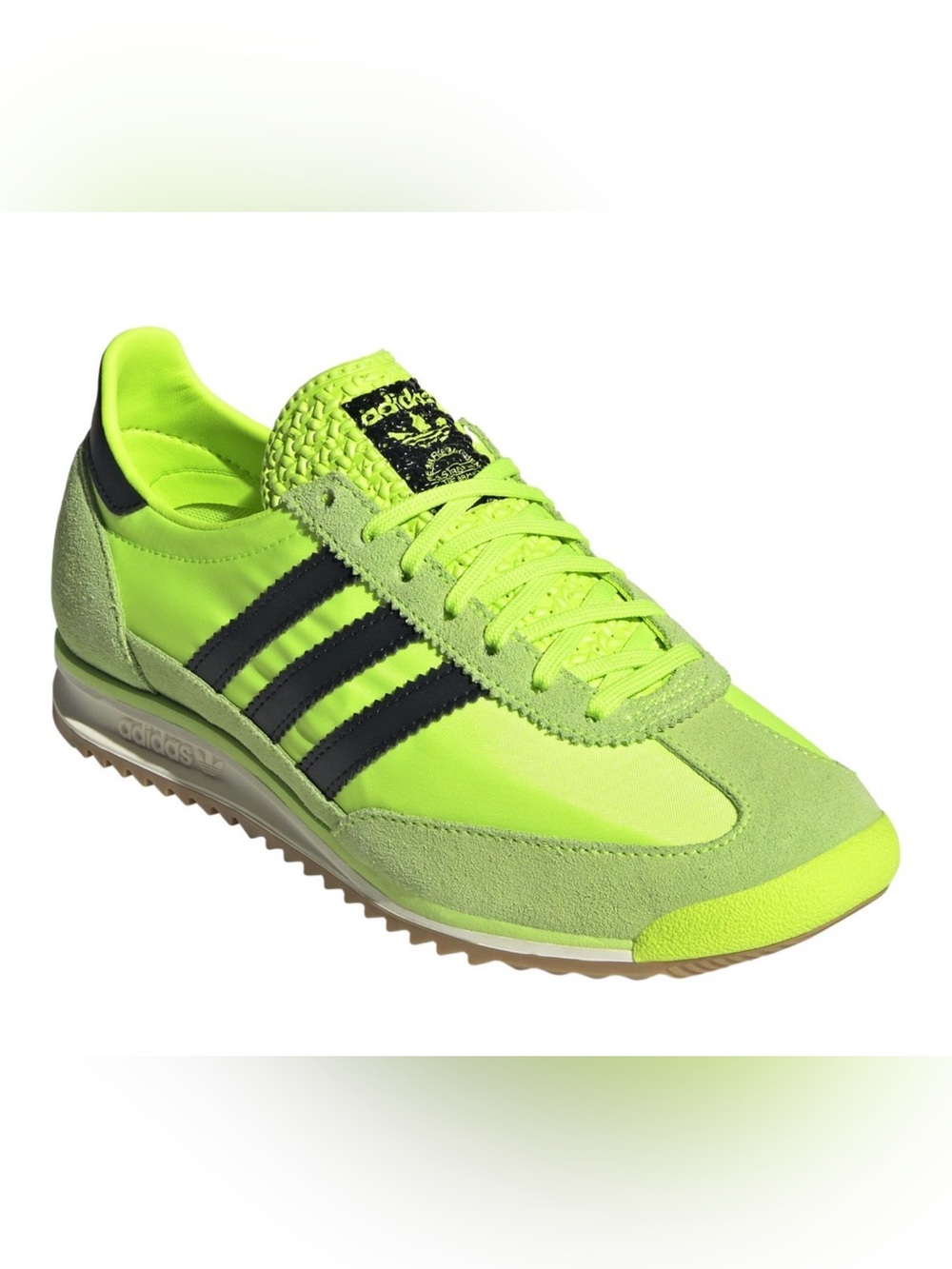 adidas Neon Yellow Runner with Black Stripes